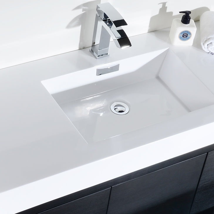 KubeBath Bliss 48" Butternut Free Standing Modern Bathroom Vanity FMB48-BTN