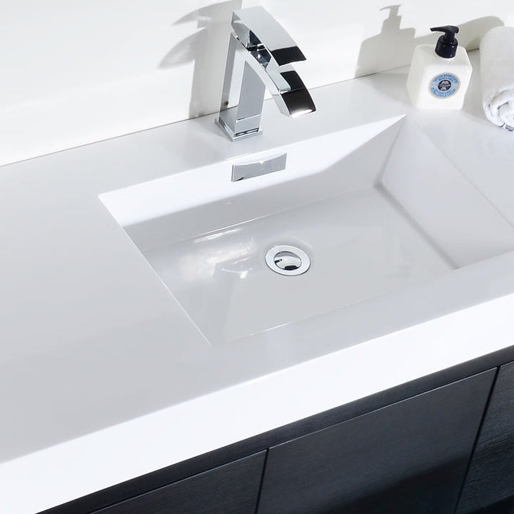 KubeBath Bliss 48" Butternut Free Standing Modern Bathroom Vanity FMB48-BTN
