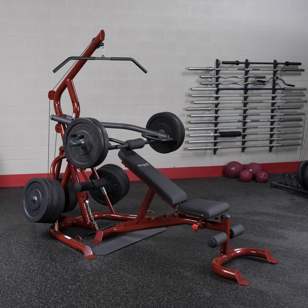 Body Solid Corner Leverage Gym Package, Includes GFID100 Bench - GLGS100P4