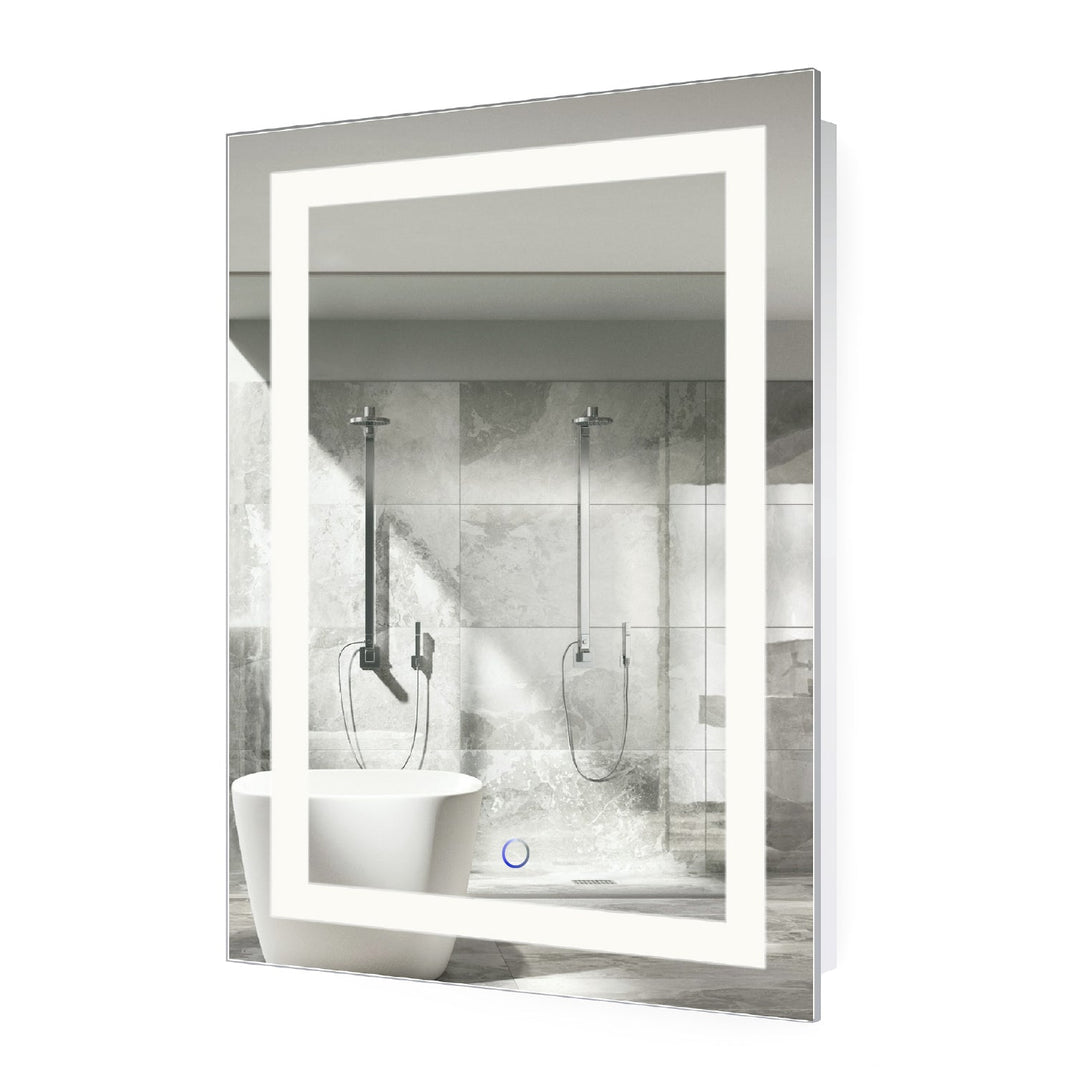 Krugg Icon 24" x 36" LED Bathroom Mirror With Dimmer & Defogger | Lighted Vanity Mirror ICON2436