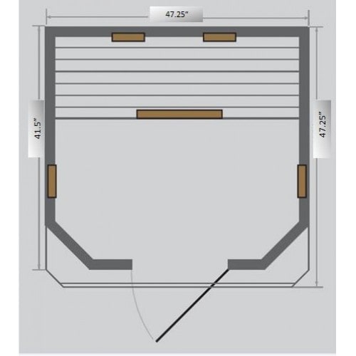 Sunray Heathrow 2 Person Hemlock Sauna HL200W