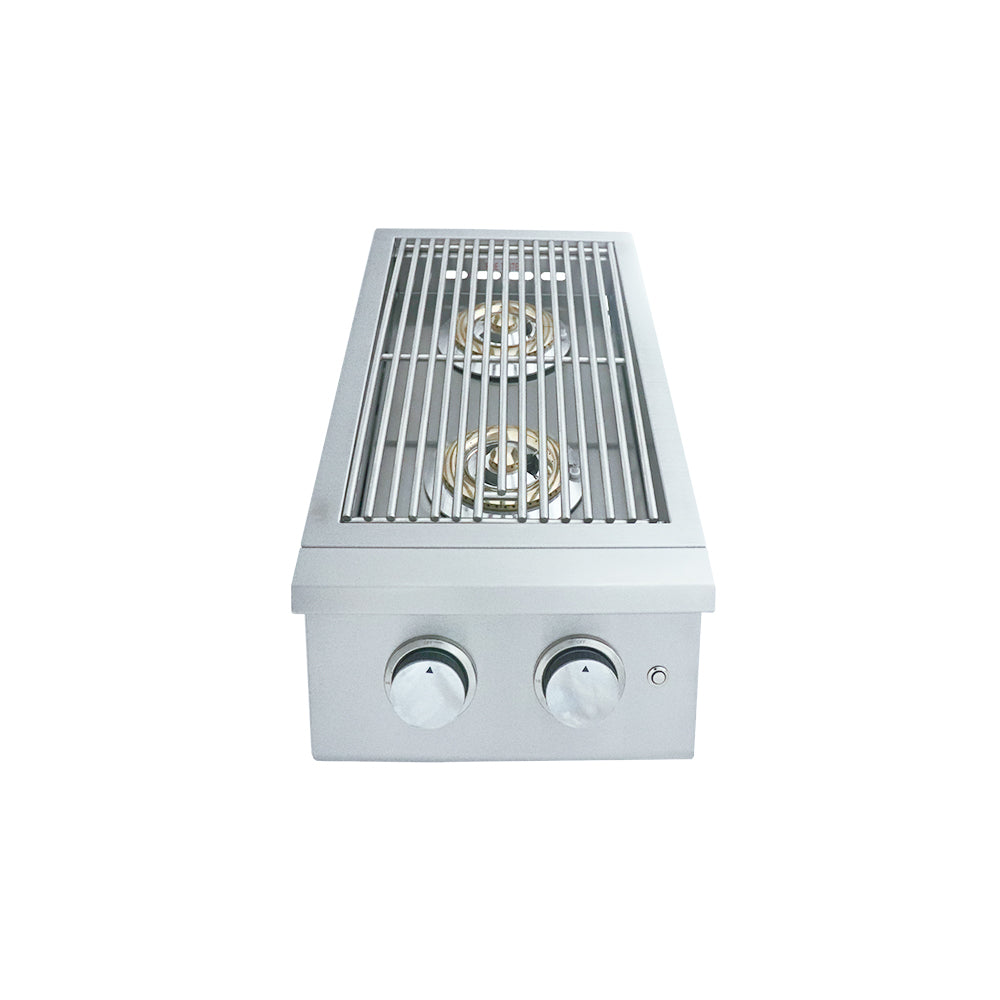 RCS Gas Grills - Premier Series Double Side Burner with LED Lights - RJCSSBL