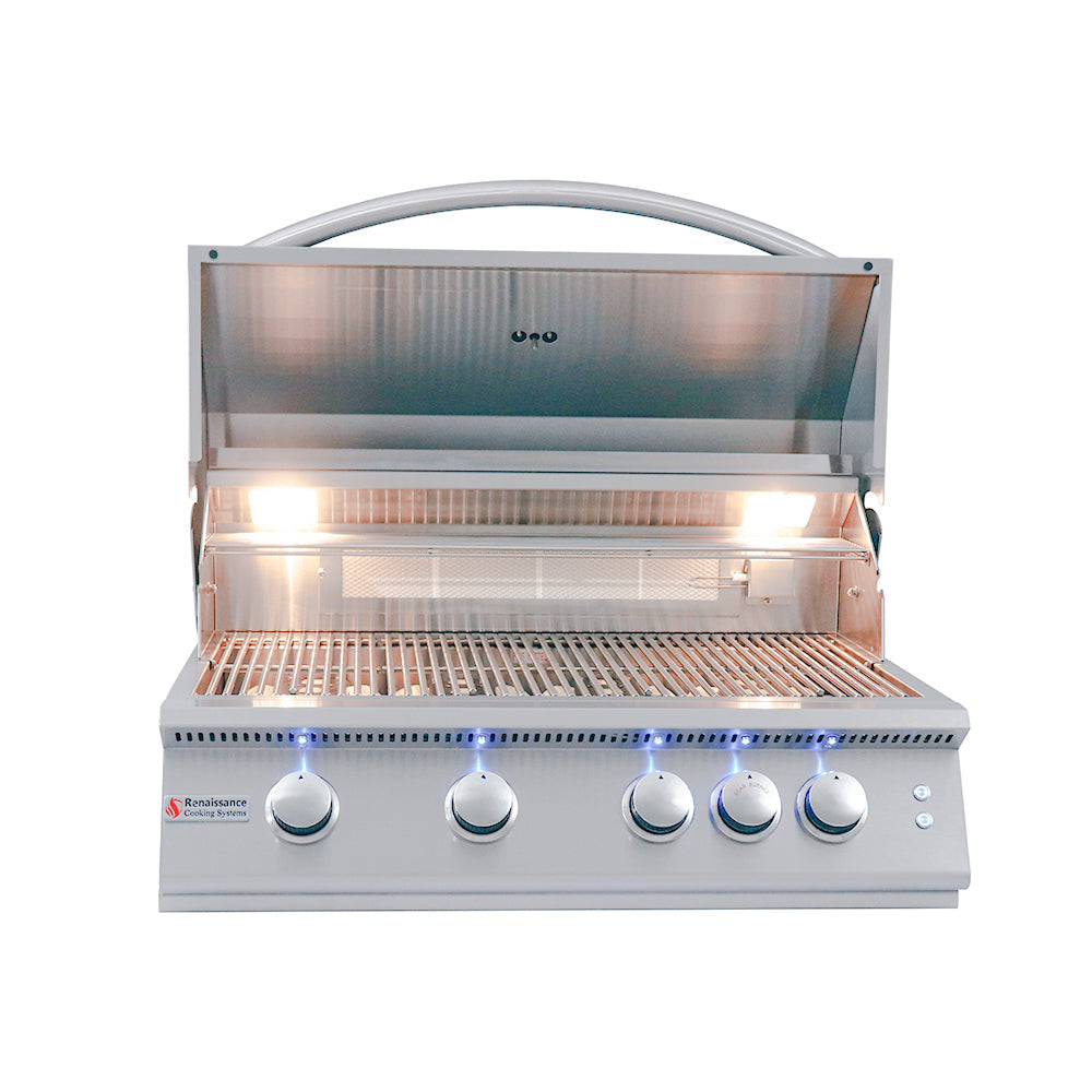 RCS Gas Grills - 32" Premier w/ Lights Freestanding Grill - RJC32AL CK