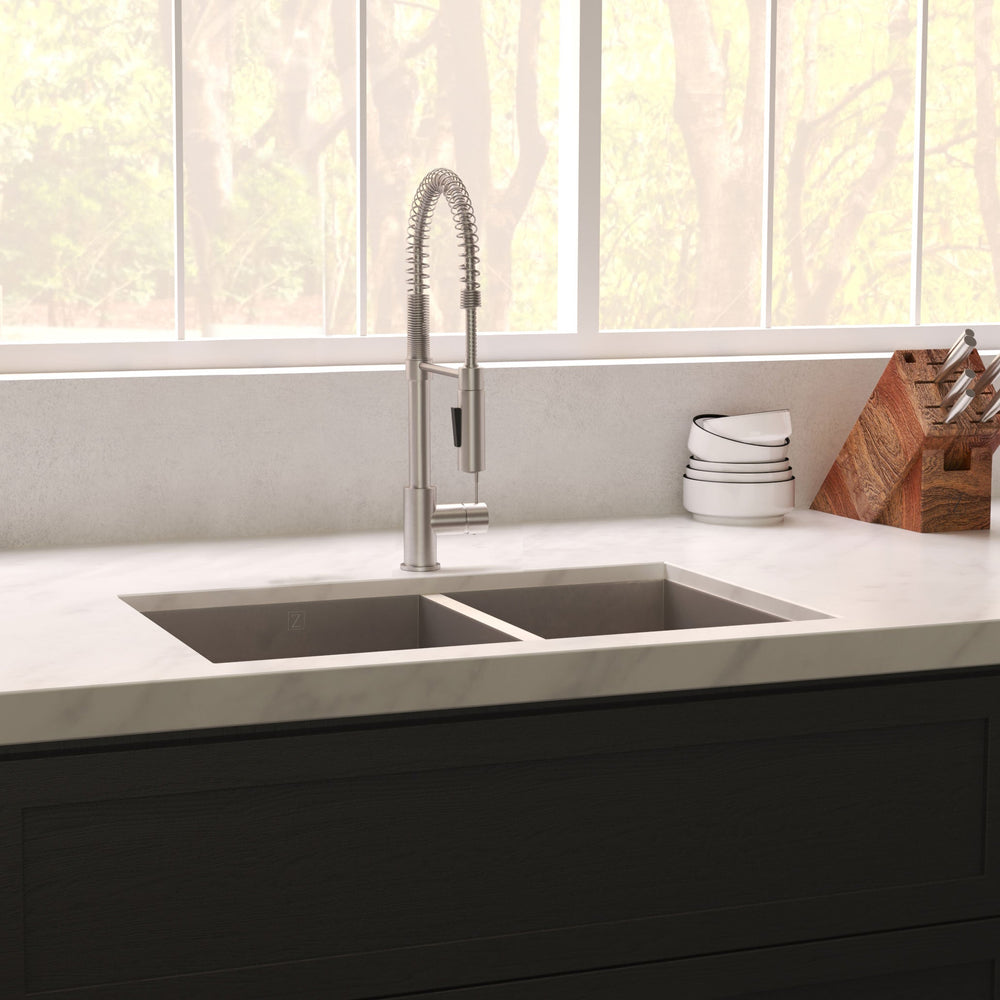ZLINE 33" Executive Series Undermount Double Bowl Sink (SR60D) - Rustic Kitchen & Bath - Sinks - ZLINE Kitchen and Bath