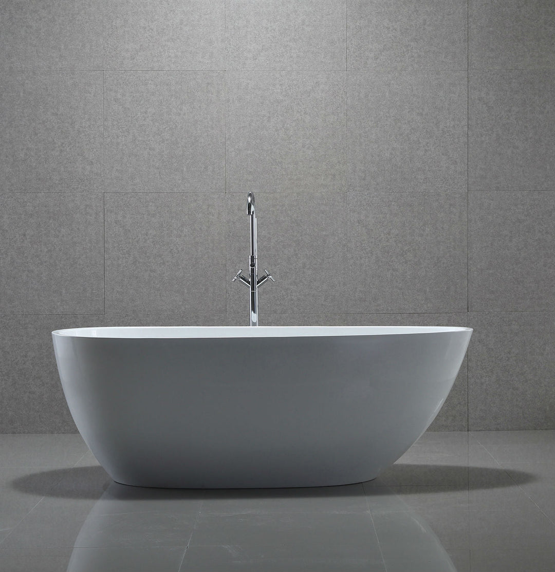 Legion Furniture WE6515 Series 68” White Acrylic Egg Shaped Bath Tub