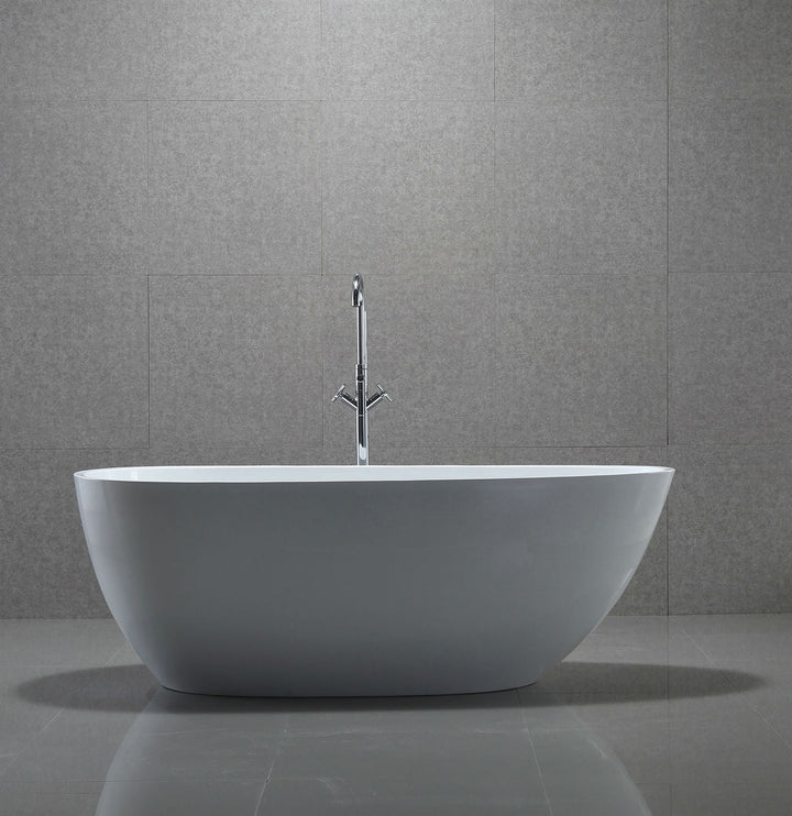 Legion Furniture WE6515 Series 68” White Acrylic Egg Shaped Bath Tub
