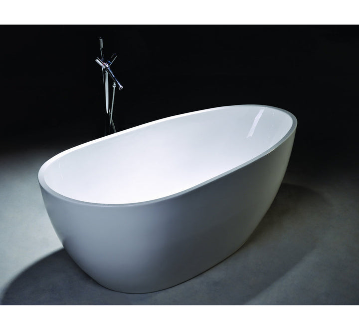 Legion Furniture WE6515 Series 68” White Acrylic Egg Shaped Bath Tub