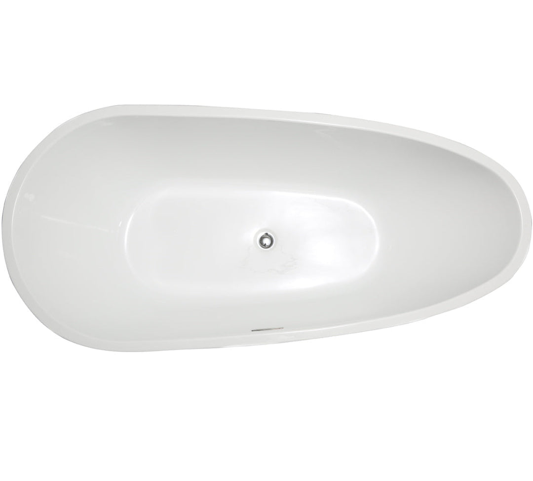 Legion Furniture WE6515 Series 68” White Acrylic Egg Shaped Bath Tub