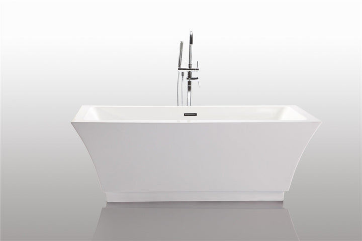Legion Furniture WE6817 Series 67” White Acrylic Rectangular Bath Tub