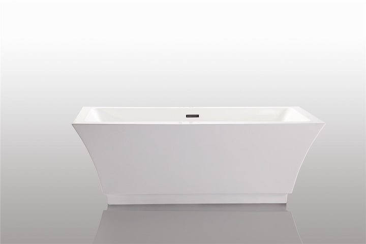 Legion Furniture WE6817 Series 67” White Acrylic Rectangular Bath Tub
