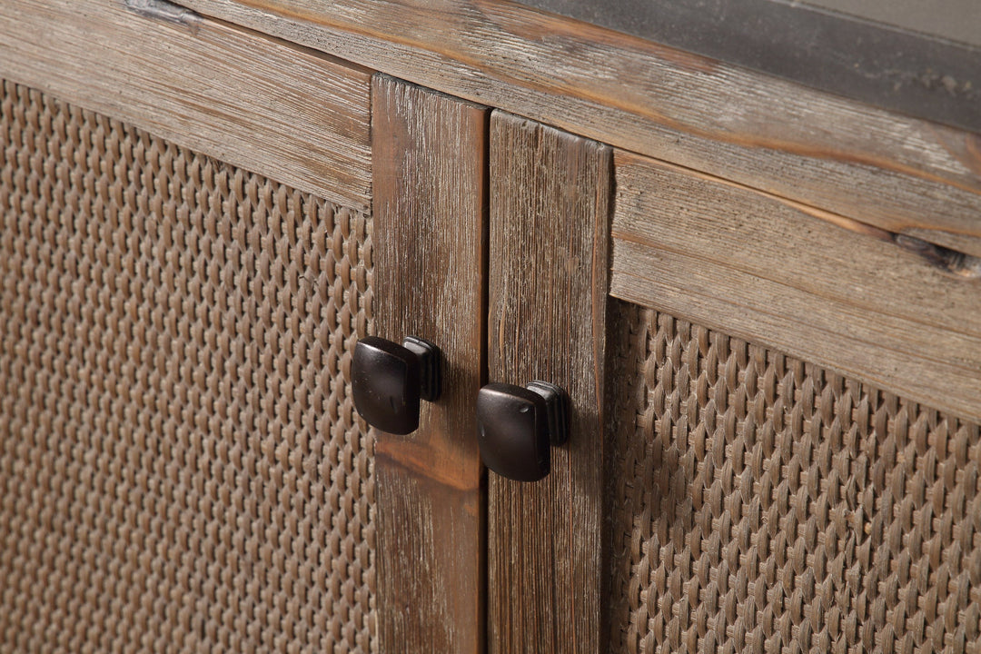 Legion Furniture WH5136 Series 36” Solid Wood Single Sink Vanity in Brown Rustic with Moon Stone Top