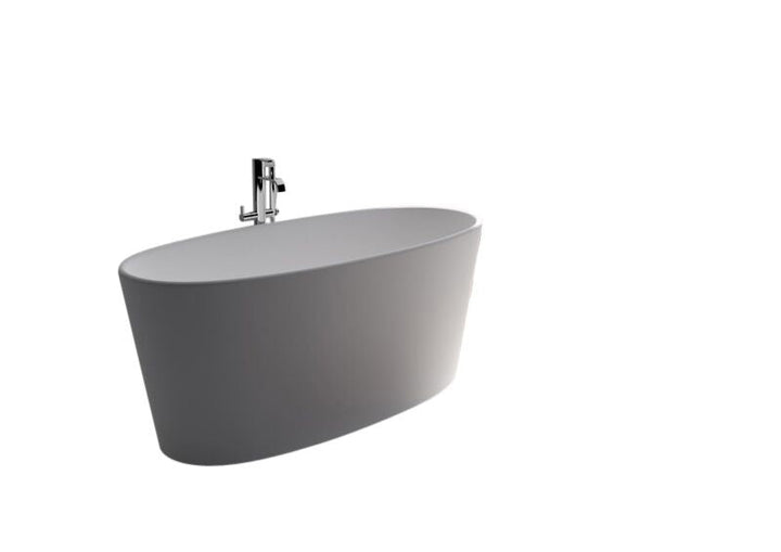 Legion Furniture WJ8602 Series 62.2” Matt White Solid Surface Bath Tub