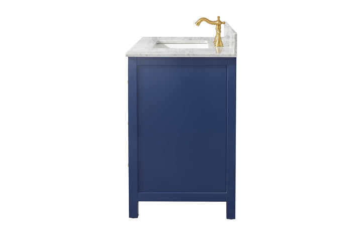 Legion Furniture WLF2136 Series 36” Single Sink Vanity in Blue with Carrara Marble White Top