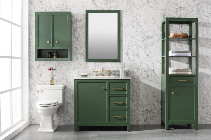 Legion Furniture WLF2436 Series 24” x 36” Wood Mirror in Vogue Green