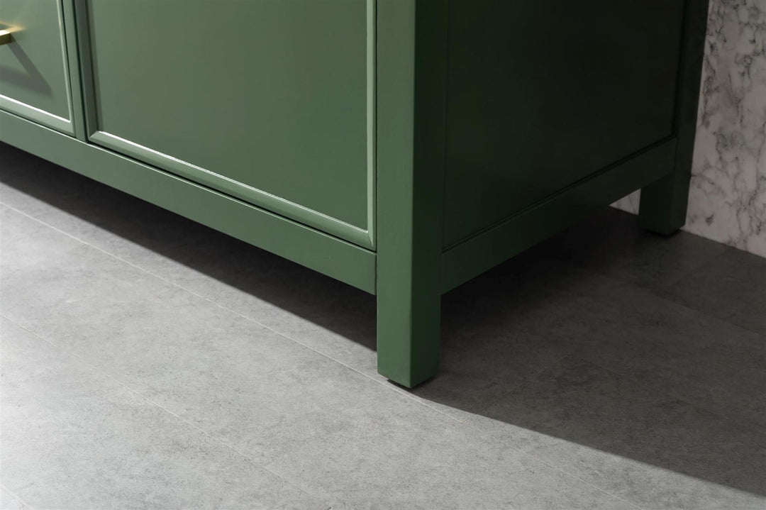 Legion Furniture WLF2160 Series 60” Double Sink Vanity in Vogue Green with Carrara Marble White Top