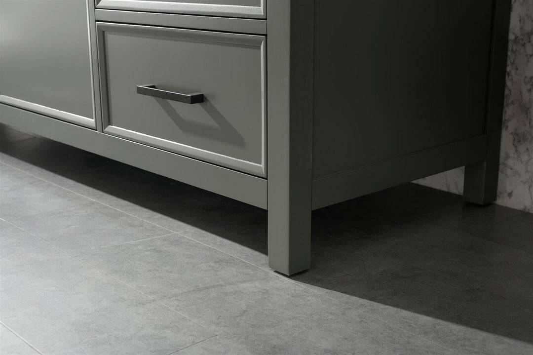 Legion Furniture WLF2160 Series 60" Single Sink Vanity in Pewter Green with Blue Limestone Top
