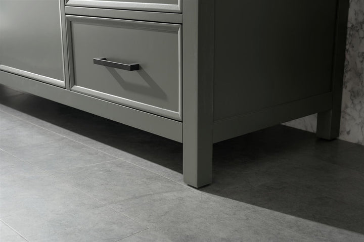 Legion Furniture WLF2160 Series 60" Single Sink Vanity in Pewter Green with Blue Limestone Top