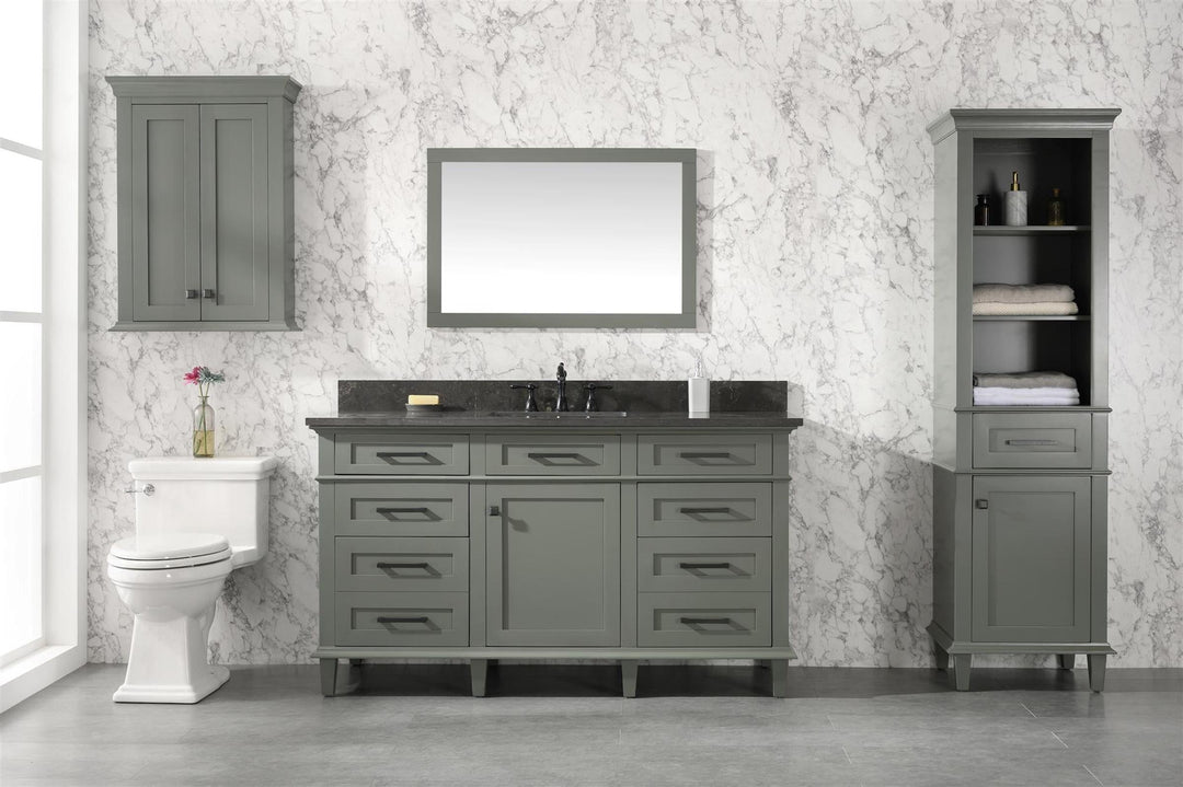 Legion Furniture WLF2436 Series 24” x 36” Wood Mirror in Pewter Green