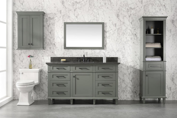 Legion Furniture WLF2436 Series 24” x 36” Wood Mirror in Pewter Green