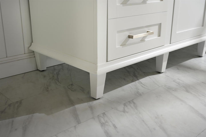 Legion Furniture WLF2260 Series 60" Single Sink Vanity in White with Carrara Marble White Top