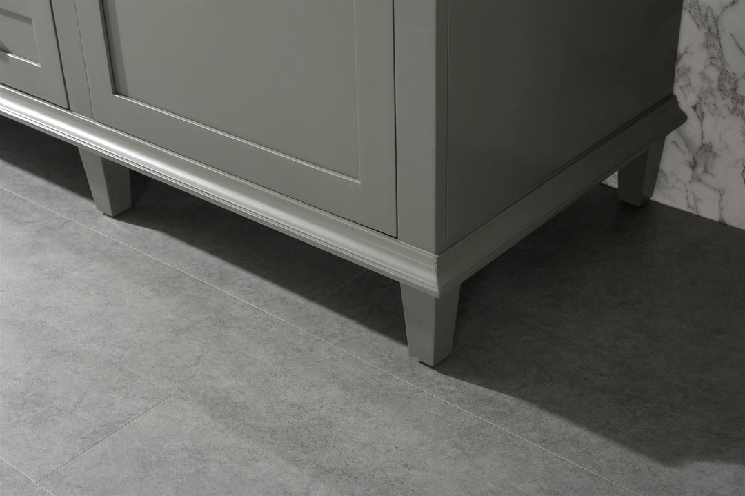 Legion Furniture WLF2272 Series 72” Double Sink Vanity in Pewter Green with Blue Limestone Top