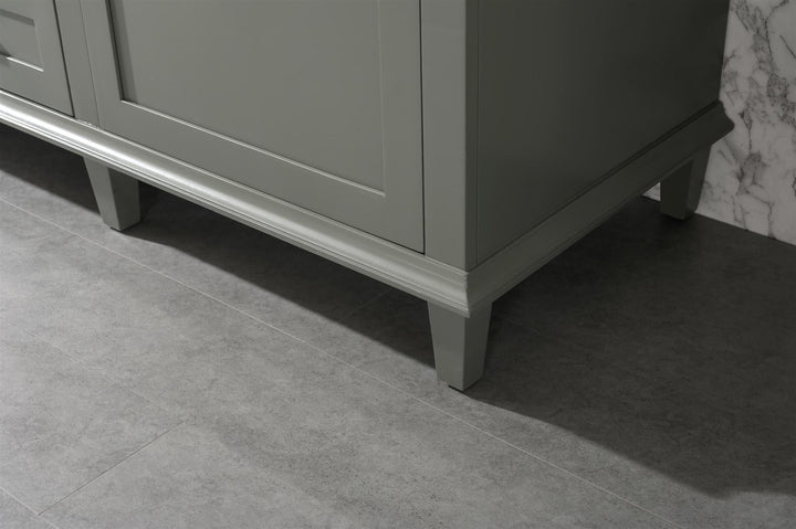 Legion Furniture WLF2272 Series 72” Double Sink Vanity in Pewter Green with Blue Limestone Top