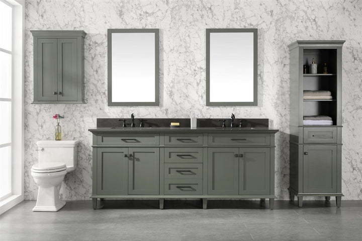 Legion Furniture WLF2436 Series 24” x 36” Wood Mirror in Pewter Green