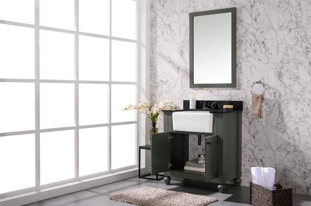 Legion Furniture WLF6022 Series 30” Single Sink Vanity in Pewter Green