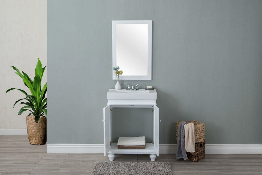Legion Furniture WLF6028 Series 20" x 30” Mirror in White