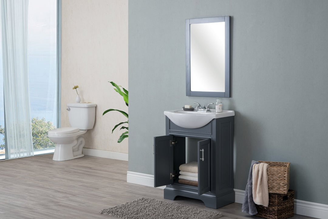 Legion Furniture WLF6046 Series 24" Single Sink Vanity in Dark Gray