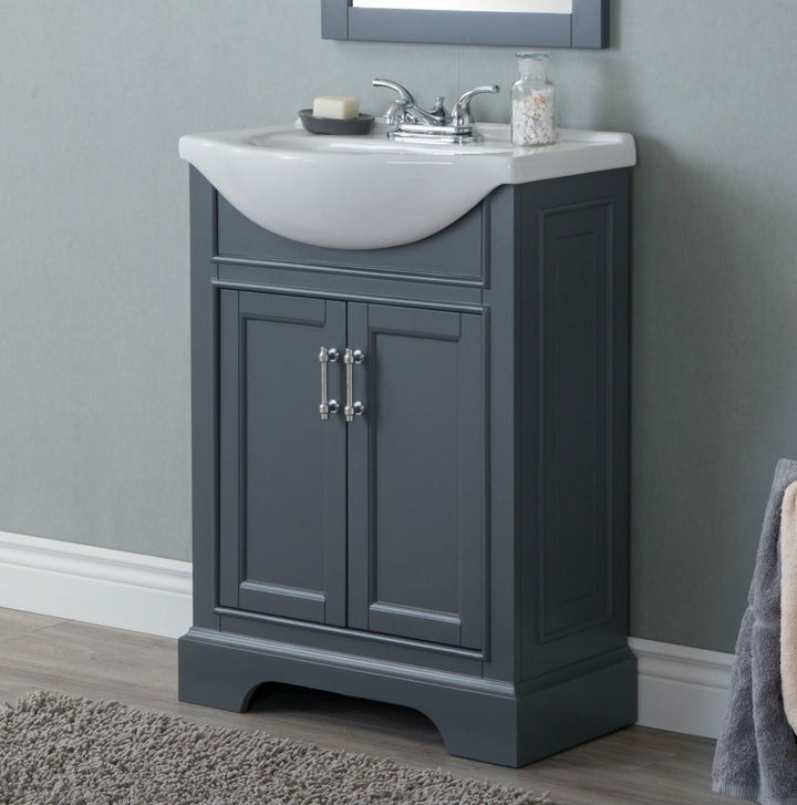 Legion Furniture WLF6046 Series 24" Single Sink Vanity in Dark Gray