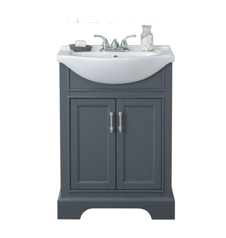 Legion Furniture WLF6046 Series 24" Single Sink Vanity in Dark Gray