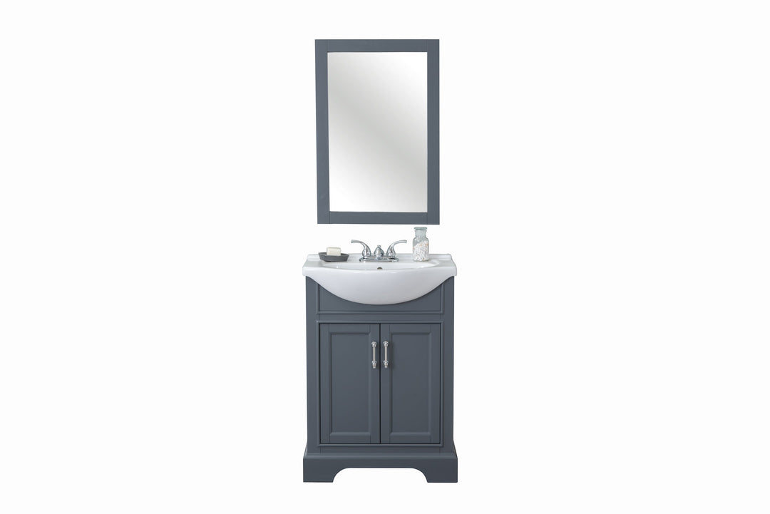 Legion Furniture WLF6046 Series 24" Single Sink Vanity in Dark Gray