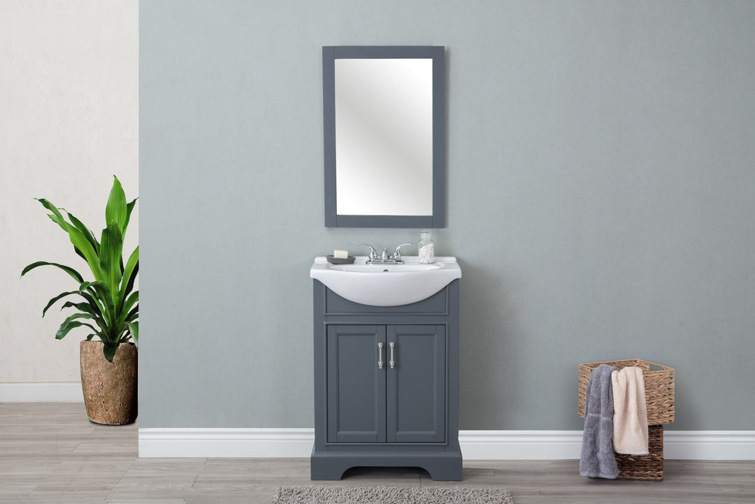 Legion Furniture WLF6046 Series 24" Single Sink Vanity in Dark Gray