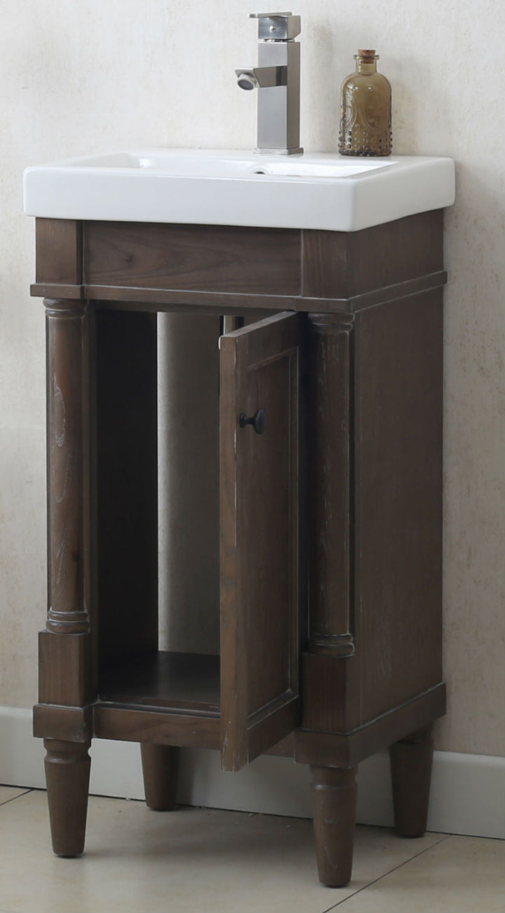 Legion Furniture WLF7021 Series 18” Single Sink Vanity in Weathered Gray