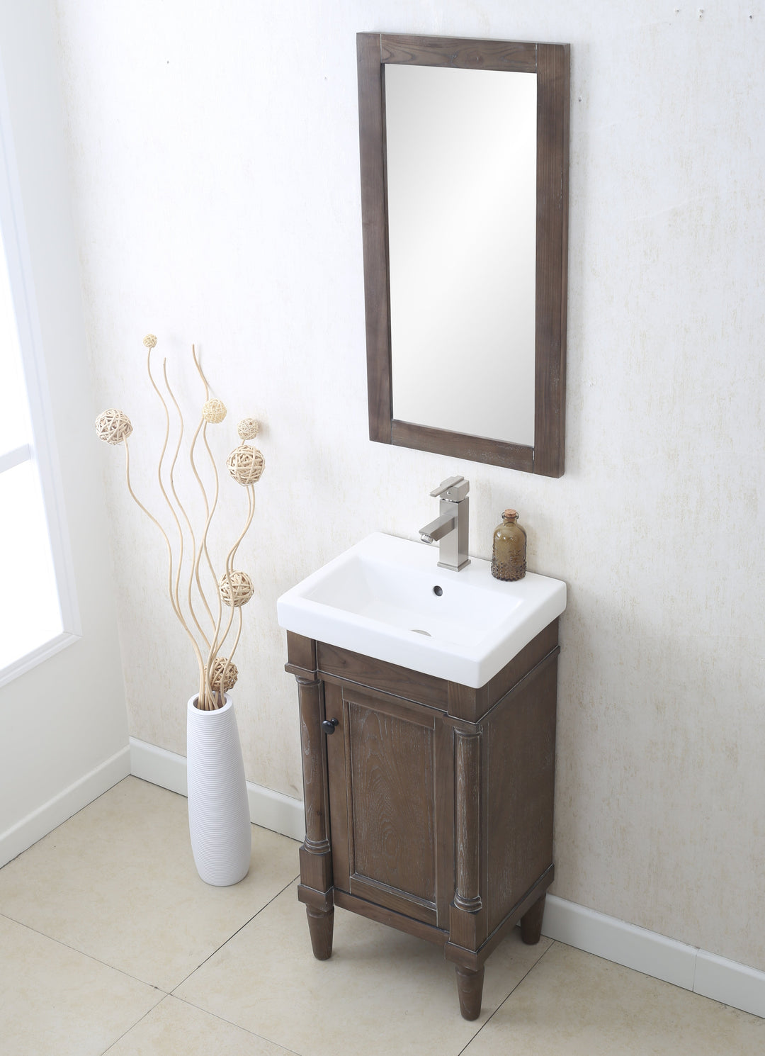 Legion Furniture WLF7021 Series 18” Single Sink Vanity in Weathered Gray
