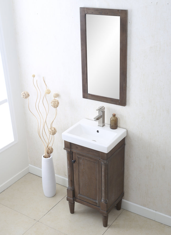 Legion Furniture WLF7021 Series 18” Single Sink Vanity in Weathered Gray
