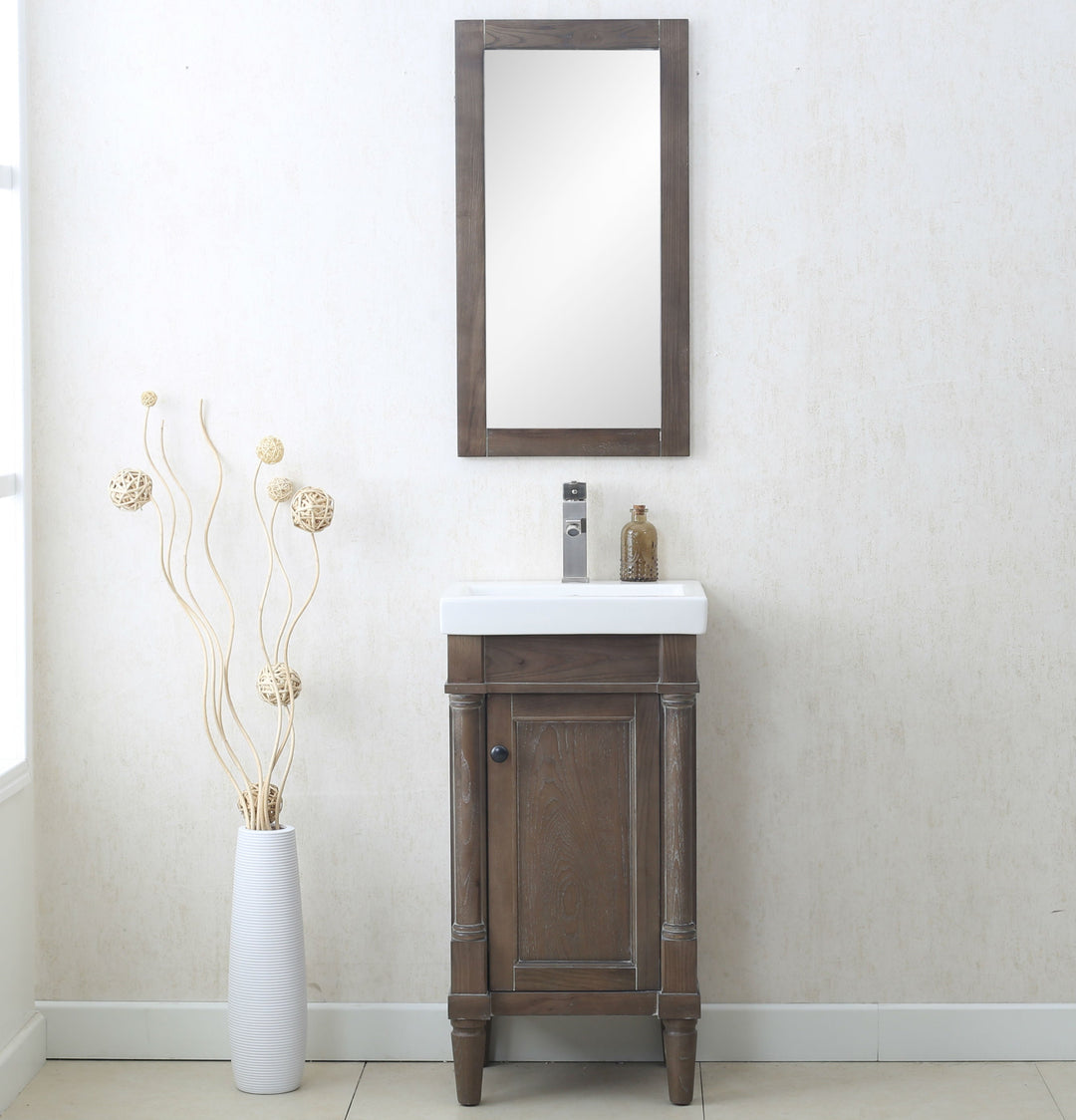 Legion Furniture WLF7021 Series 18” Single Sink Vanity in Weathered Gray