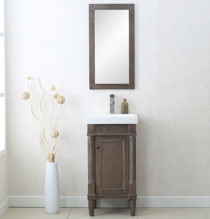 Legion Furniture WLF7021 Series 18” Single Sink Vanity in Weathered Gray