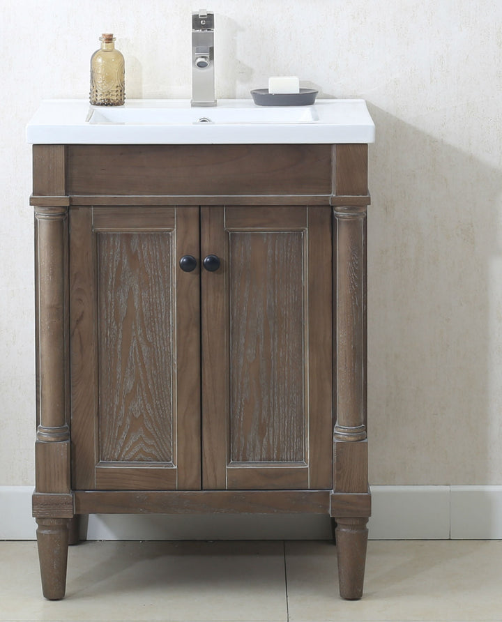 Legion Furniture WLF7021 Series 24” Single Sink Vanity in Weathered Gray