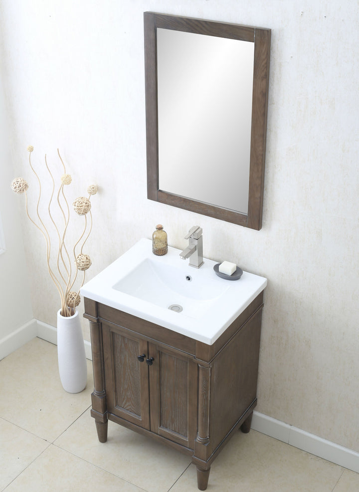 Legion Furniture WLF7021 Series 24” Single Sink Vanity in Weathered Gray