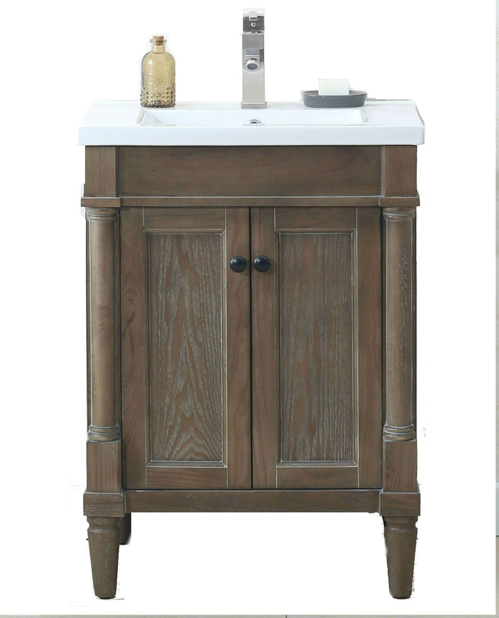 Legion Furniture WLF7021 Series 24” Single Sink Vanity in Weathered Gray