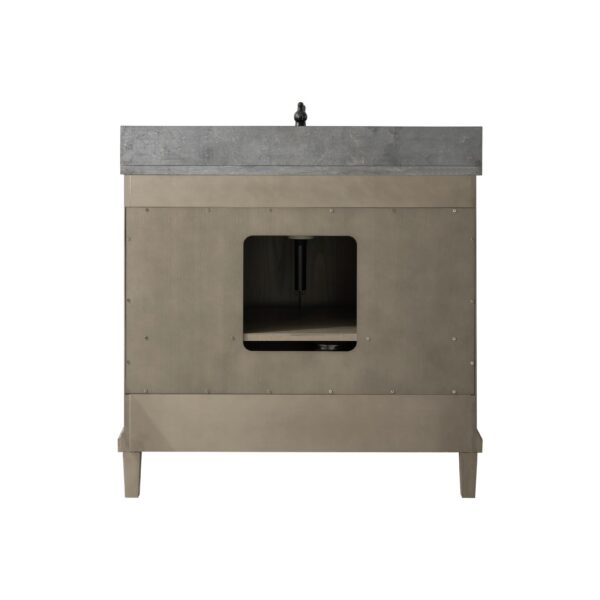 Legion Furniture 36" Antique Gray Oak Vanity with Blue Limestone Top WLF7040-36-AGO-BS