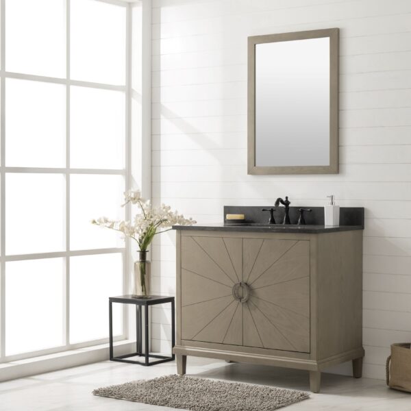 Legion Furniture 36" Antique Gray Oak Vanity with Blue Limestone Top WLF7040-36-AGO-BS