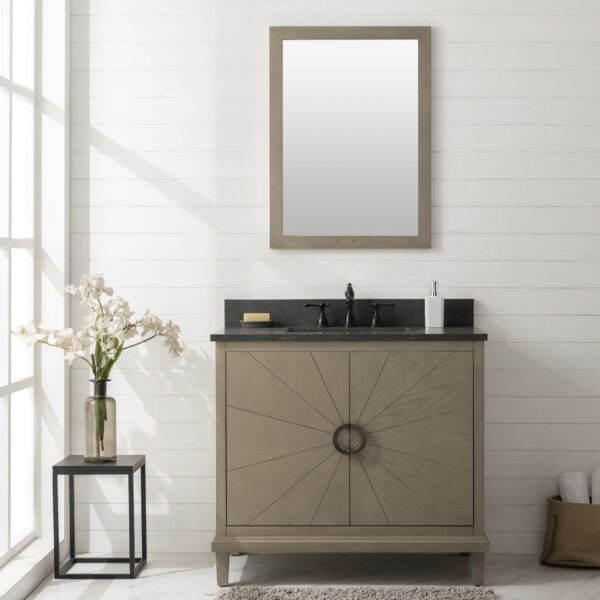 Legion Furniture 36" Antique Gray Oak Vanity with Blue Limestone Top WLF7040-36-AGO-BS