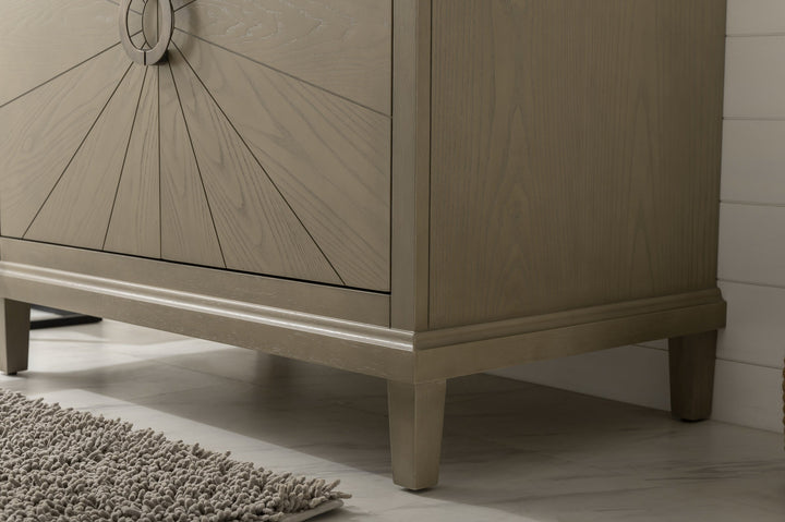 Legion Furniture WLF7040 Series 36” Single Sink Vanity in Antique Gray with Carrara Marble White Top