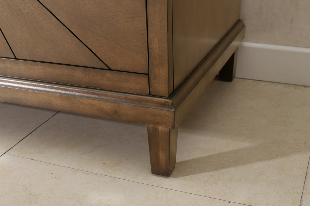 Legion Furniture WLF7040 Series 36” Single Sink Vanity in Antique Coffee with Carrara Marble White Top