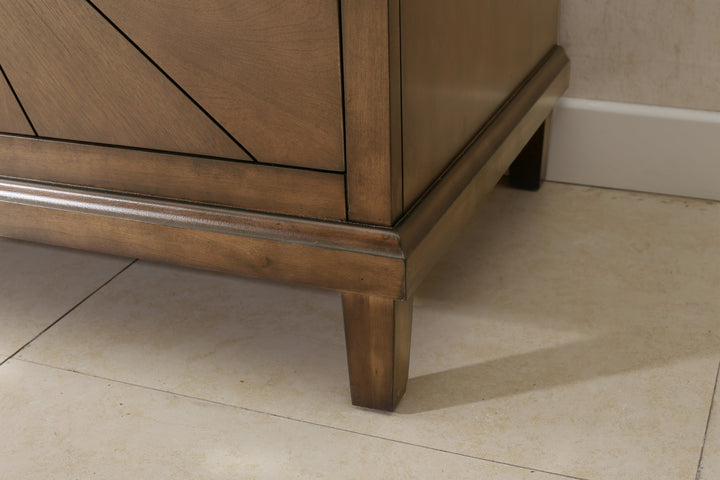Legion Furniture WLF7040 Series 36” Single Sink Vanity in Antique Coffee with Carrara Marble White Top