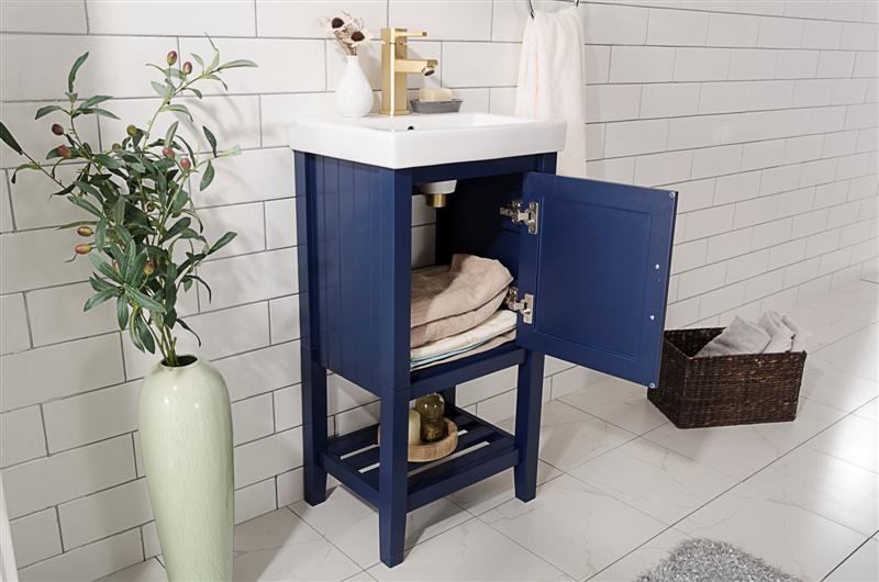 Legion Furniture WLF9018 Series 18” Single Sink Vanity in Blue