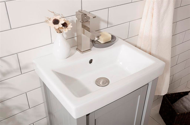 Legion Furniture WLF9018 Series 18” Single Sink Vanity in Gray